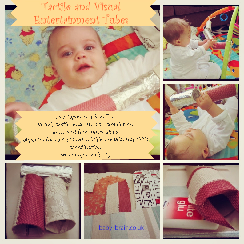 sensory activity with baby - tactile/vsual entertainment tubes - Baby-Brain.co.uk - Psychology resource and perspective on babies and motherhood