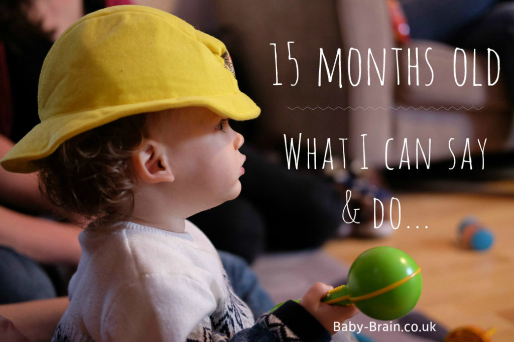 How many words can a 15 month old say? Here's a list of ours and walking progress! baby-brain.co.uk